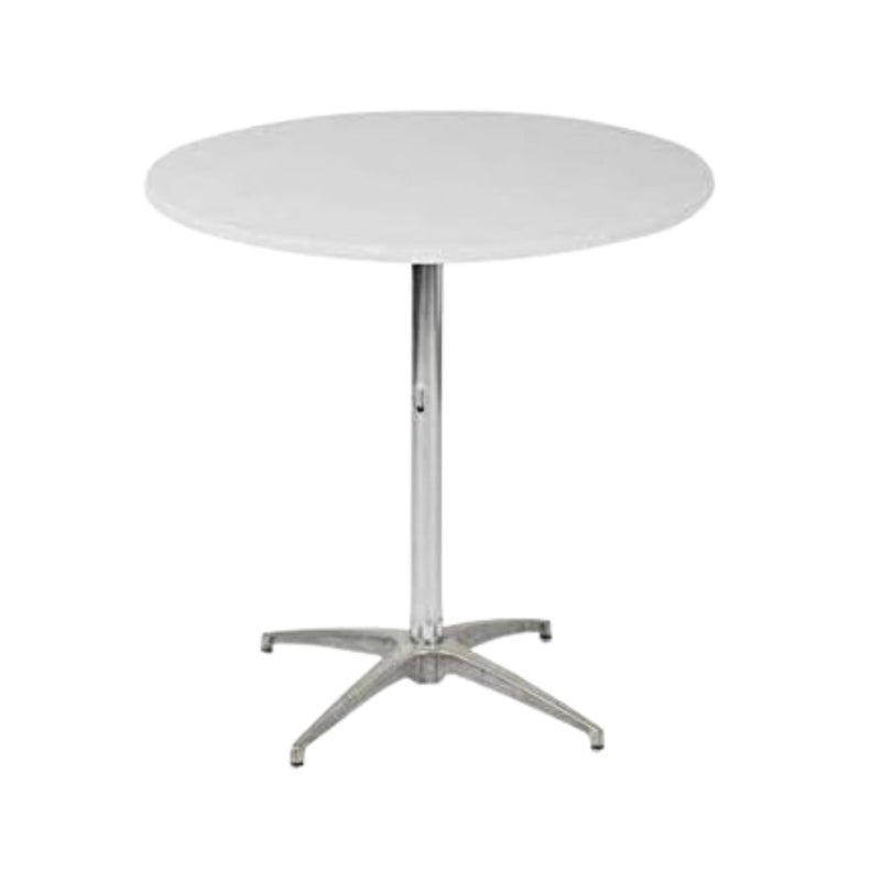 Kwik-Covers 30" Round Fitted Plastic Table Covers, Bundle of 5 (White) - Image 1